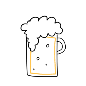 100 かわいい ビール 飲む イラスト