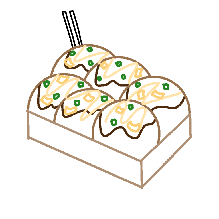 たこ焼きのボールペンイラストのかわいい書き方 Create Club